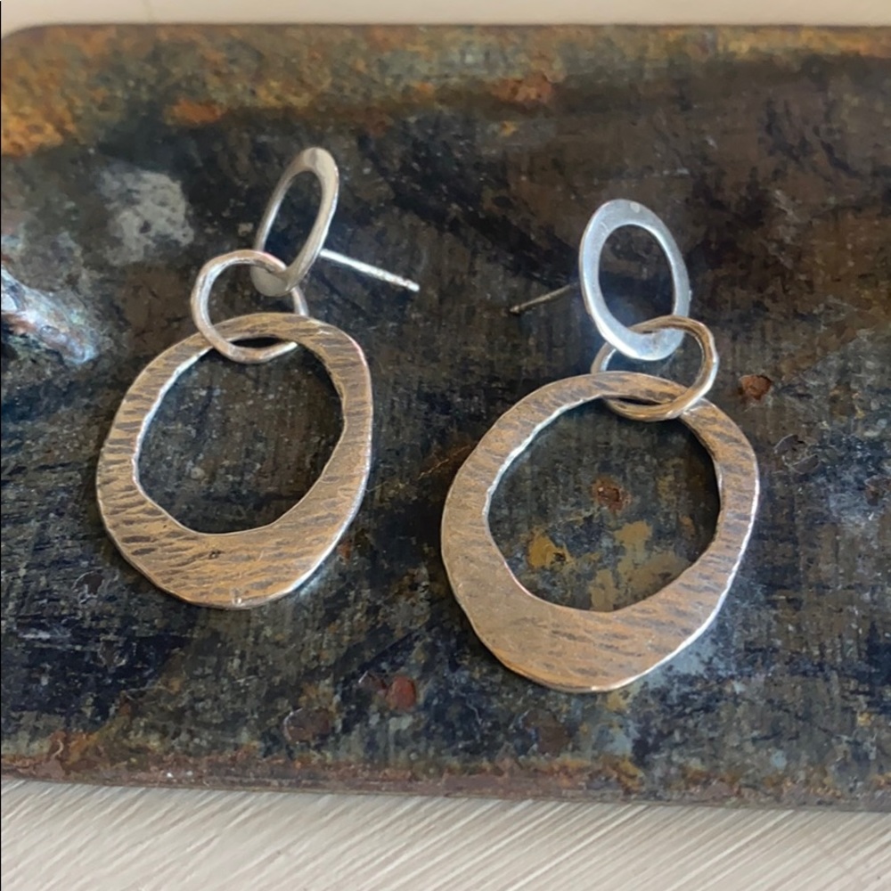Silpada Post Brushed Silver Earrings